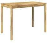 vidaXL Gartentisch Gartenbar-Tisch Wei&szlig; 141 x 80,5 x 105 cm Massivholz (1-St)...