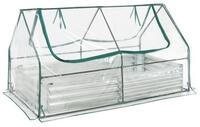 en.casa Hochbeet, mit Gew&auml;chshaus &raquo;Balsorano&laquo; Stahl mit PVC-Folie 186x96x98...