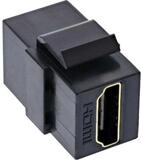 Inline HDMI Keystone Snap-In Einsatz 4K/60Hz, HDMI A Buchse/Buchse, schwarz