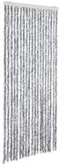 vidaXL Insektenschutz-Vorhang, Fliegenvorhang Wei&szlig; und Grau 56x185 cm Chenille