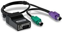 Trendnet TK-CAT5P PS/2-Kabel 0,4 m 2x 6-p Mini-DIN Schwarz Computer-Kabel