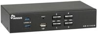 Inter-Tech Inter-Tech AS-41HUS Tastatur/Video/Maus (KVM)-Switch Schwarz Tastatur