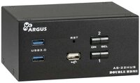 Inter-Tech Inter-Tech AS-22HUS Tastatur/Video/Maus (KVM)-Switch Schwarz Tastatur