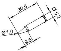 Ersa L&ouml;tfitting Ersa 102 PD LF 10 L&ouml;tspitze Bleistiftform, ERSADUR...