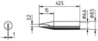 Ersa L&ouml;tfitting Ersa 842 ED L&ouml;tspitze Mei&szlig;elform Spitzen-Gr&ouml;&szlig;e 3.2 mm...