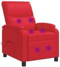vidaXL Sessel Massage Relaxsessel Rot Kunstleder (1-St)