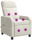 vidaXL Sessel Massage Relaxsessel Creme Samt (V) (1-St)