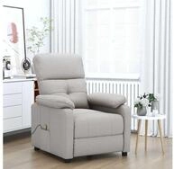 vidaXL Massagesessel, Massagesessel Taupe Stoff