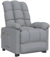 vidaXL Massagesessel, Relaxsessel Hellgrau Stoff