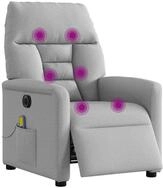 vidaXL Sessel Massagesessel Elektrisch Wolkengrau Stoff (1-St)