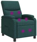 vidaXL Sessel Massage Relaxsessel Dunkelgr&uuml;n Stoff (1-St)