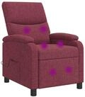 vidaXL Sessel Massage Relaxsessel Weinrot Stoff (1-St)