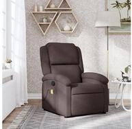 vidaXL Massagesessel, Massagesessel Dunkelbraun Stoff