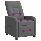 vidaXL Sessel Massage Relaxsessel Dunkelgrau Stoff (1-St)