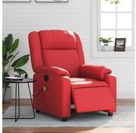 vidaXL Massagesessel, Massagesessel Elektrisch Rot Kunstleder