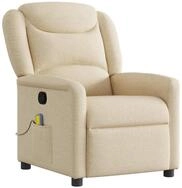 vidaXL Sessel Massagesessel Creme Stoff (1-St)