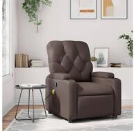 vidaXL Sessel vidaXL Massagesessel Braun Kunstleder