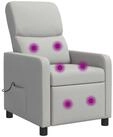 vidaXL Sessel Massage Relaxsessel Wolkengrau Stoff (1-St)
