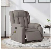vidaXL Sessel vidaXL Massagesessel Elektrisch Taupe Stoff