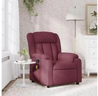 vidaXL Massagesessel, Massagesessel Weinrot Stoff