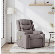 vidaXL Massagesessel, Massagesessel Taupe Stoff
