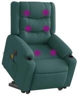 vidaXL Massagesessel, Elektrischer Massagesessel mit Aufstehhilfe Dunkelgr&uuml;n...