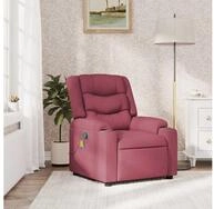 vidaXL Sessel vidaXL Massagesessel Weinrot Stoff
