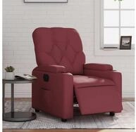 vidaXL Sessel vidaXL Relaxsessel Elektrisch Weinrot Kunstleder