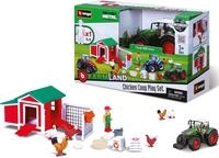 Bburago Spielzeug-Auto Farmland H&uuml;hnerstall inkl. Fendt Traktor (17 Teile),