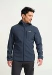 Outdoorjacke JACK WOLFSKIN "WILD WINDS HOODED JKT M", Herren, Gr. S, blau...