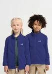 Fleecejacke JACK WOLFSKIN "TAUNUS 100 FZ K", Kinder, Gr. 116, blau (glowink),