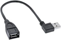 Inline Smart USB 2.0 Verl&auml;ngerung gewinkelt Stecker / Buchse Typ A schwarz 02
