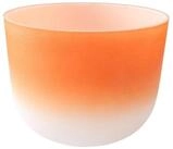 FAME Klangschalen,Crystal Singing Bowl 13 Zoll Orange D4 440 Hz Rein Quartz...