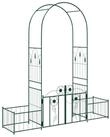 vidaXL Pergola Gartenbogen Gr&uuml;n 203 x 50 x 218 cm Stahl, (1-tlg)