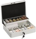 relaxdays Geldkassette mit Euro M&uuml;nzz&auml;hlbrett (3 St), wei&szlig;