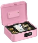 relaxdays Geldkassette mit Zahlenkombination, Pink