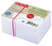 Herlitz Karteikarten Herlitz Karteikarte A8 Vokabeln liniert wei&szlig; Blauer Engel...
