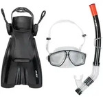 JELEX Schnorchel Deepsea Schnorchel Set mit Flossen, beschlagfrei, sto&szlig;feste