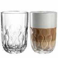 LEONARDO Latte-Macchiato-Glas GOCCE 2. Variante 2er Set 380 ml, Glas