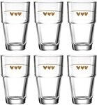 LEONARDO Latte-Macchiato-Glas Gl&auml;ser-Set SOLO, mit Herzmotiv, 6-tlg., Glas,...
