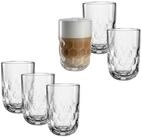 LEONARDO Latte-Macchiato-Glas GOCCE, 380 ml, 6er-Set, 6-tlg., Glas, 1....
