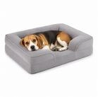 relaxdays Hundebett Orthop&auml;disches Hundebett Memory Foam, Polyester, grau, M
