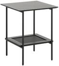Selsey Beistelltisch MOGEST, Quadratischer Beistelltisch, Ablage, Eiche schwarz,