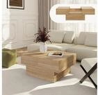 en.casa Couchtisch, ausziehbar &raquo;Lens&laquo; mit Stauraum 80x60x36 cm Eicheoptik
