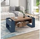 OKWISH Couchtisch Holzmaserung Wohnzimmertisch mit Schublade und Stauraum,