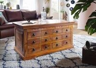 Massivmoebel24 Couchtisch Couchtisch Akazie 100x60x54 honig lackiert OXFORD...