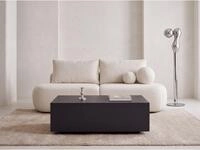WFL GROUP Couchtisch rechteckig in Blockform, mobil mit versteckten Rollen...