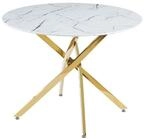 Lookway Esstisch BELLAGIO auf goldenem Gestell (1 Tisch), Durchmesser: 100 cm,...