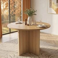 OKWISH Esstisch Runder Essplatz f&uuml;r 4&ndash;6 Personen &ndash; 120 cm Durchmesser...