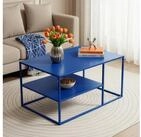 en.casa Couchtisch, &raquo;Solund&laquo; Beistelltisch Stahl 45x90x60 cm Dunkelblau